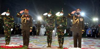 ভাষা শহীদদের প্রতি রাষ্ট্রপতি ও প্রধানমন্ত্রীর পক্ষ থেকে শ্রদ্ধা