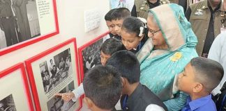 বঙ্গবন্ধুর বাল্যকালের স্কুলে প্রধানমন্ত্রী