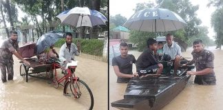 ফেনীতে বানভাসি মানুষের বাঁচার আকুতি, উদ্ধারে সেনাবাহিনী-বিজিবি