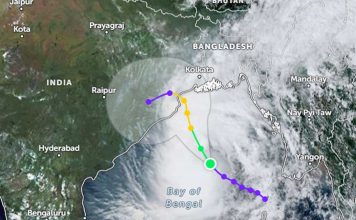 পায়রা বন্দর থেকে ৫৯৫ কিমি দূরে ঘূর্ণিঝড় ‘দানা’