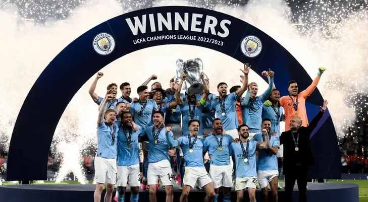 ম্যানসিটির ট্রেবল জয়ী পদক নিলামে