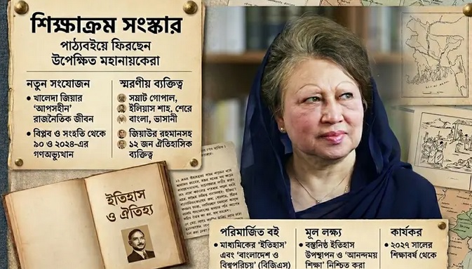 পাঠ্যবইয়ে যুক্ত হচ্ছে খালেদা জিয়া অধ্যায়
