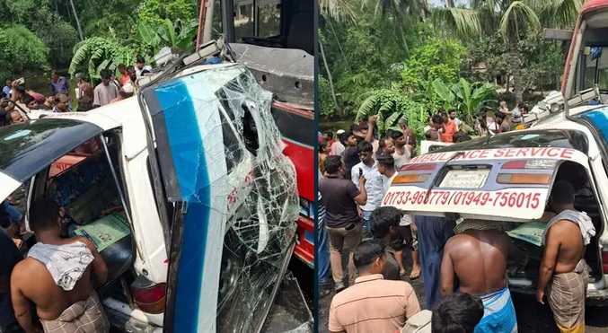 ফরিদপুরে বাস-অ্যাম্বুলেন্সের সংঘর্ষ, নিহত ৫